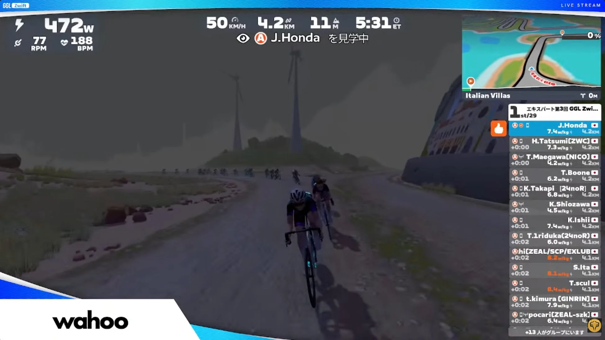 エキスパートの部レース中盤