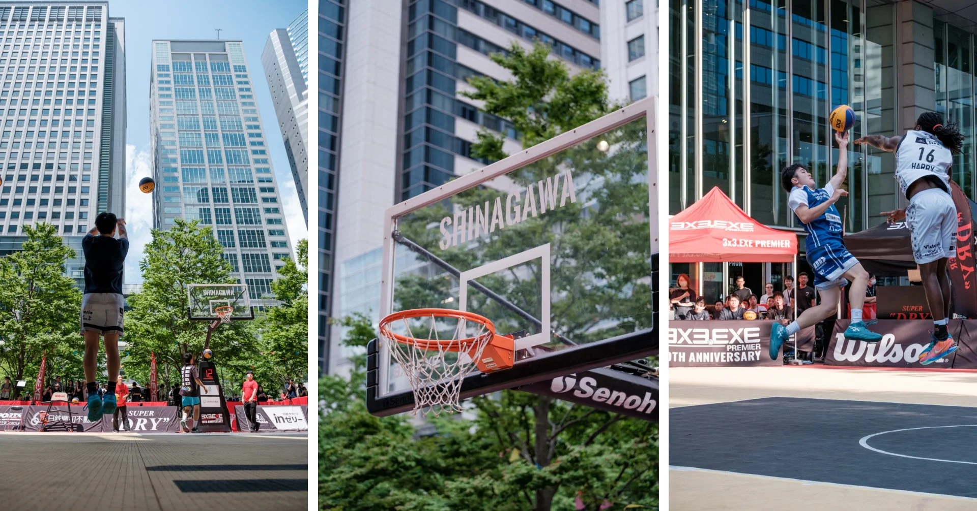 3人制バスケットボールの試合風景