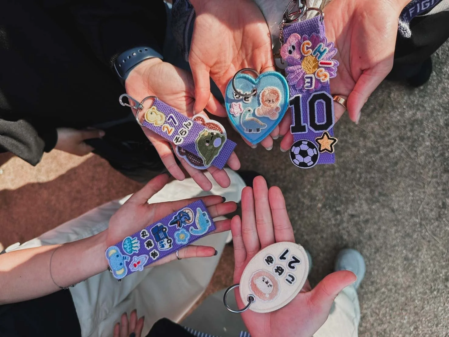 作成されたワッペンキーホルダー