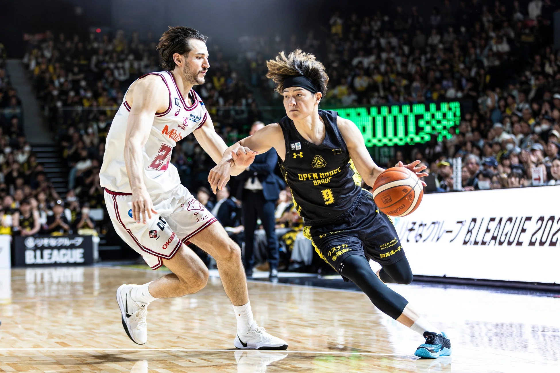 試合中の選手たち