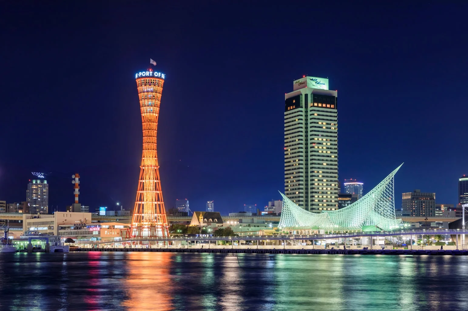 神戸メリケンパークの夜景