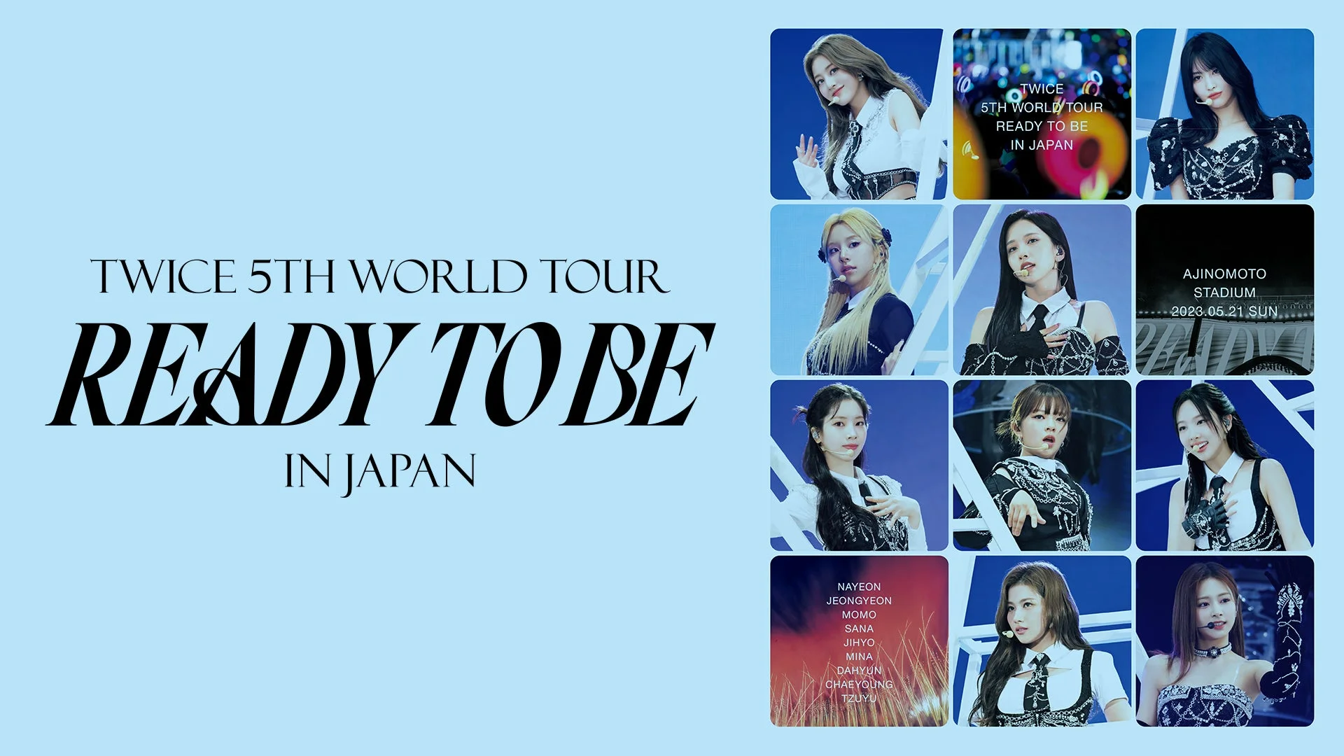 TWICE 5TH WORLD TOUR 'READY TO BE' in JAPAN 味の素スタジアム公演の告知画像
