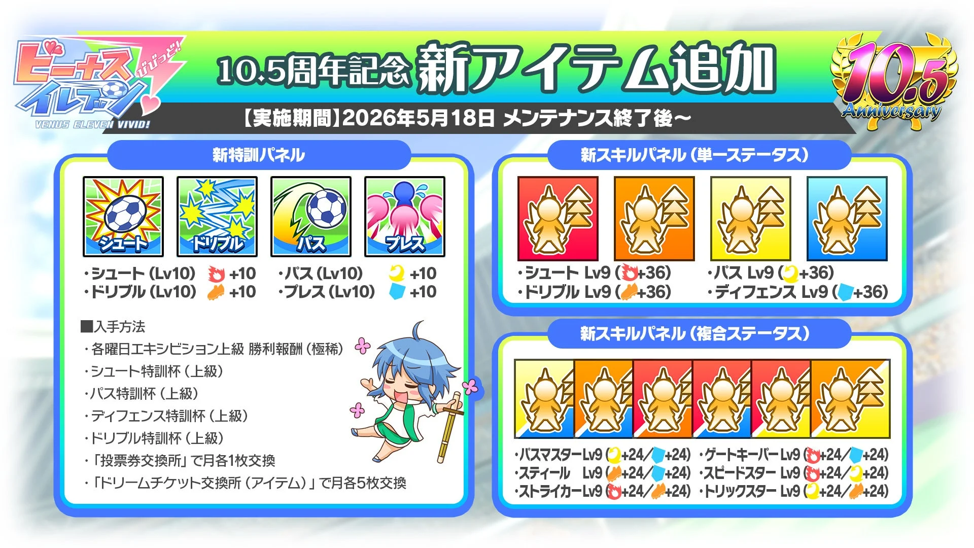 新アイテム追加の告知