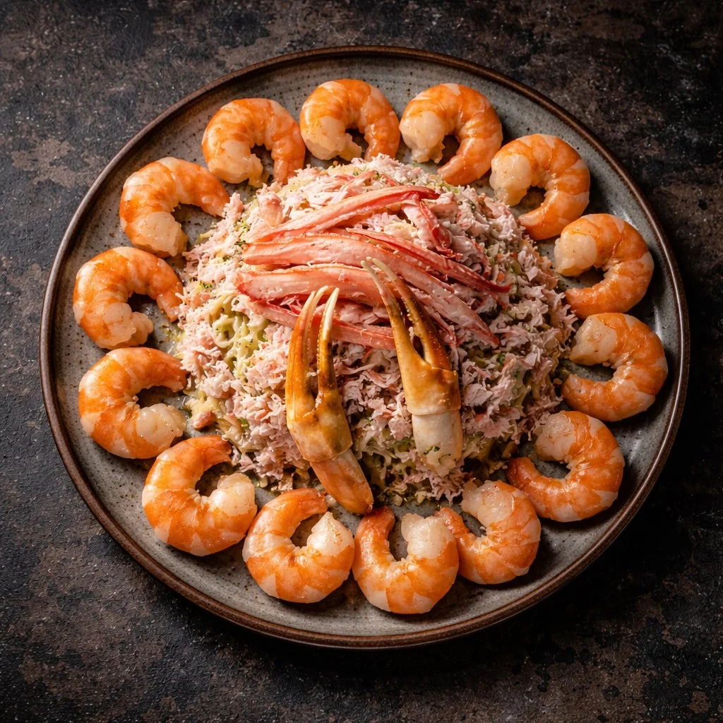 豪華な海鮮盛り付け