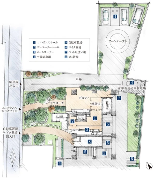 クレヴィア江古田 配置図