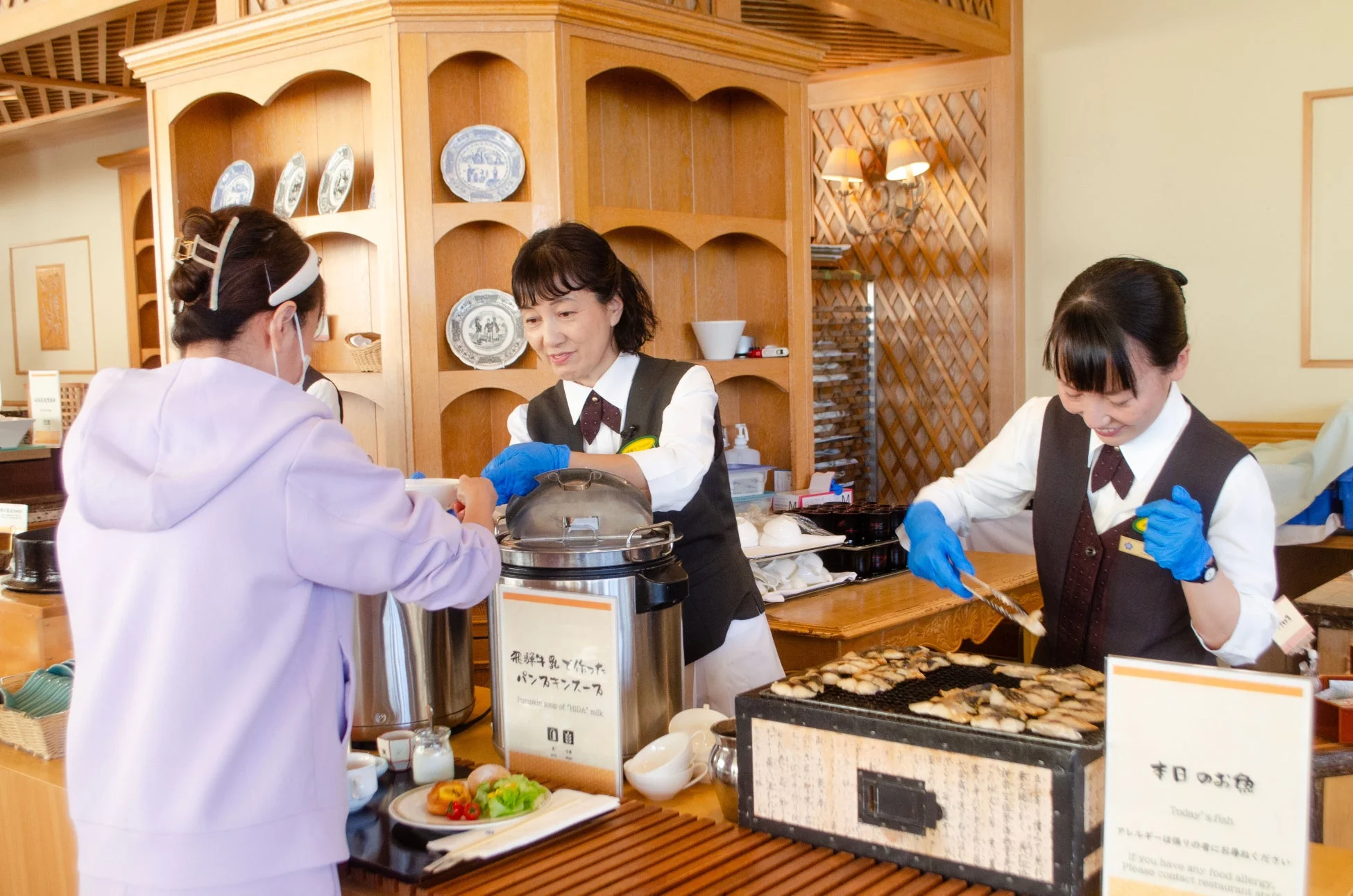 旅館での食事提供