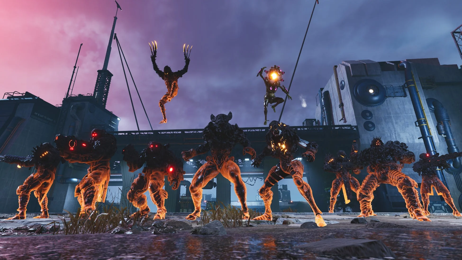 溶岩のようなクリーチャーの集団