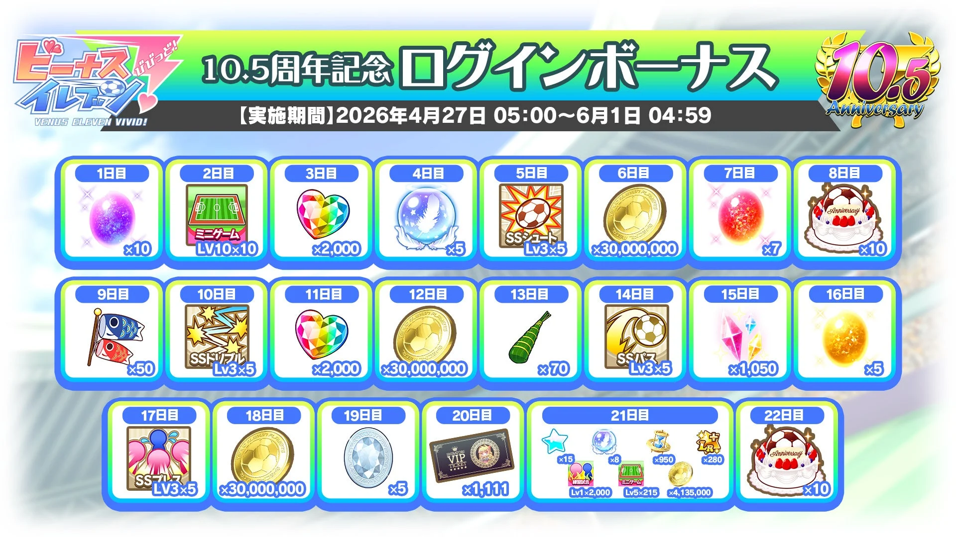 ログインボーナス画面