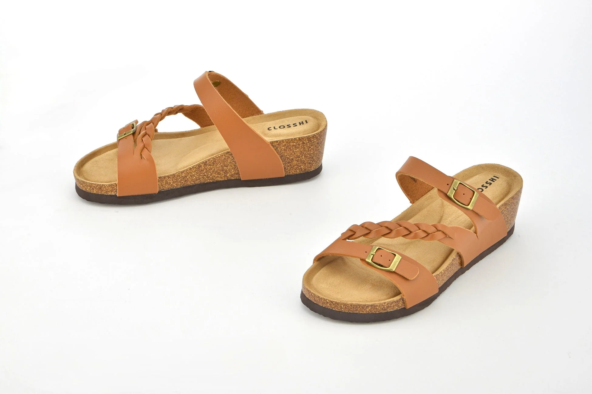 厚底サンダル 茶