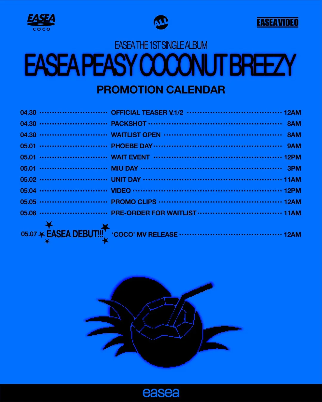 EASEA COCO EASEAVIDEO PROMOTION CALENDAR