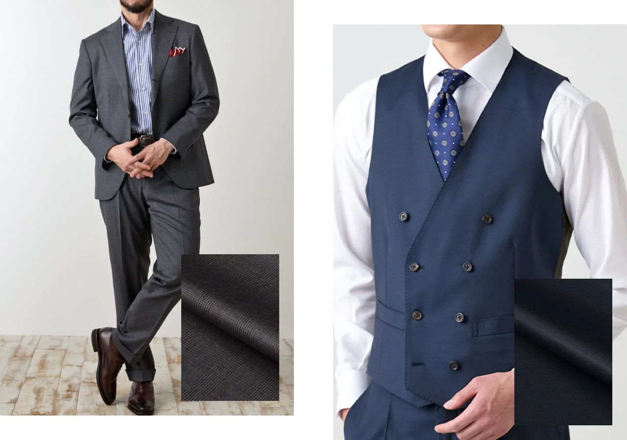 REDAの新作生地で仕立てたスーツのイメージ