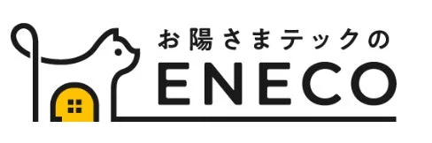 猫のシルエットと家のロゴ