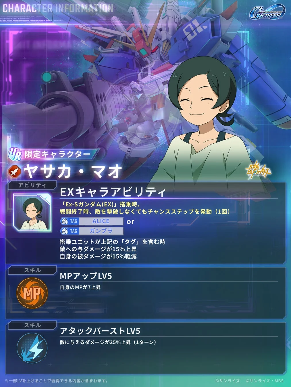 UR ヤサカ・マオのキャラクター情報