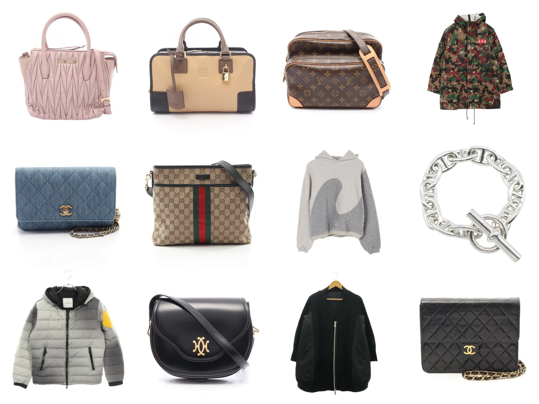 高級ブランドのバッグやアクセサリー