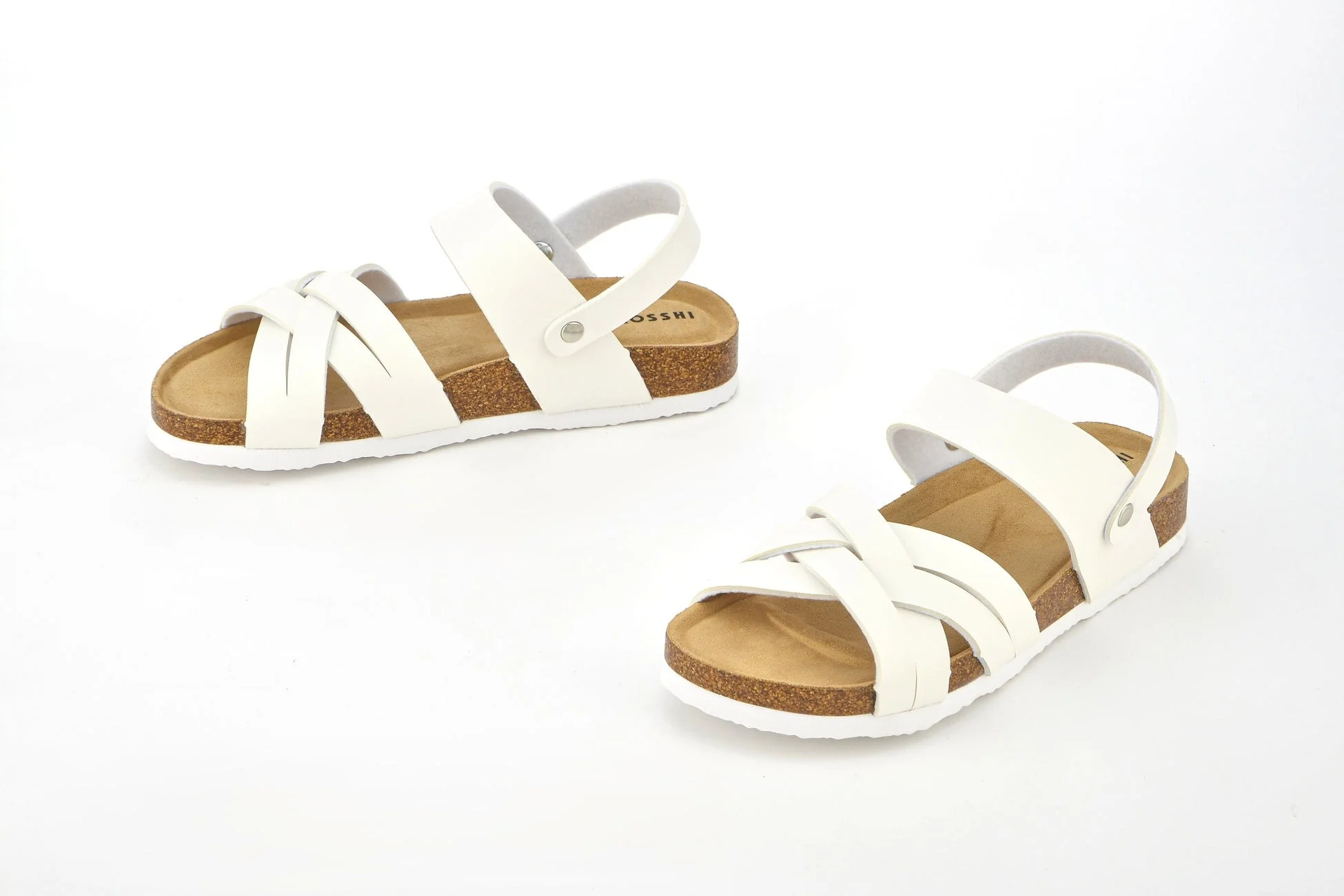 フラット底サンダル 白