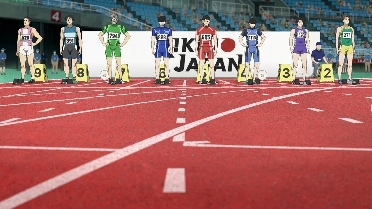 日本選手権シーンより「RIKUJO JAPAN」の広告看板