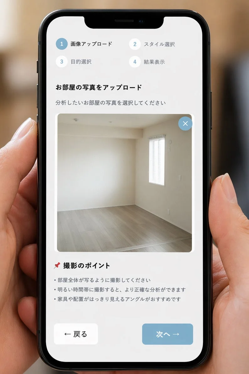アプリの利用ステップ