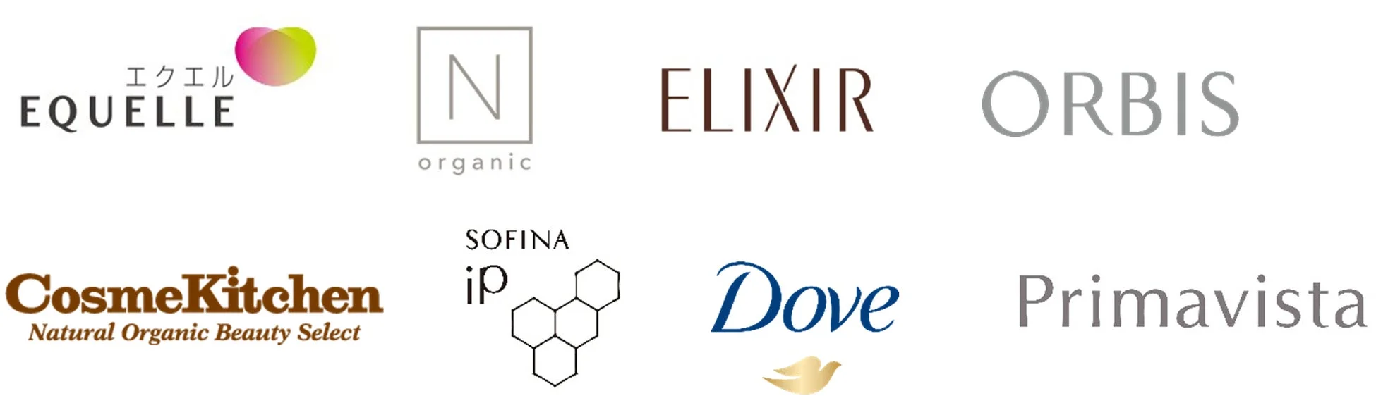 化粧品や美容関連のブランドロゴ