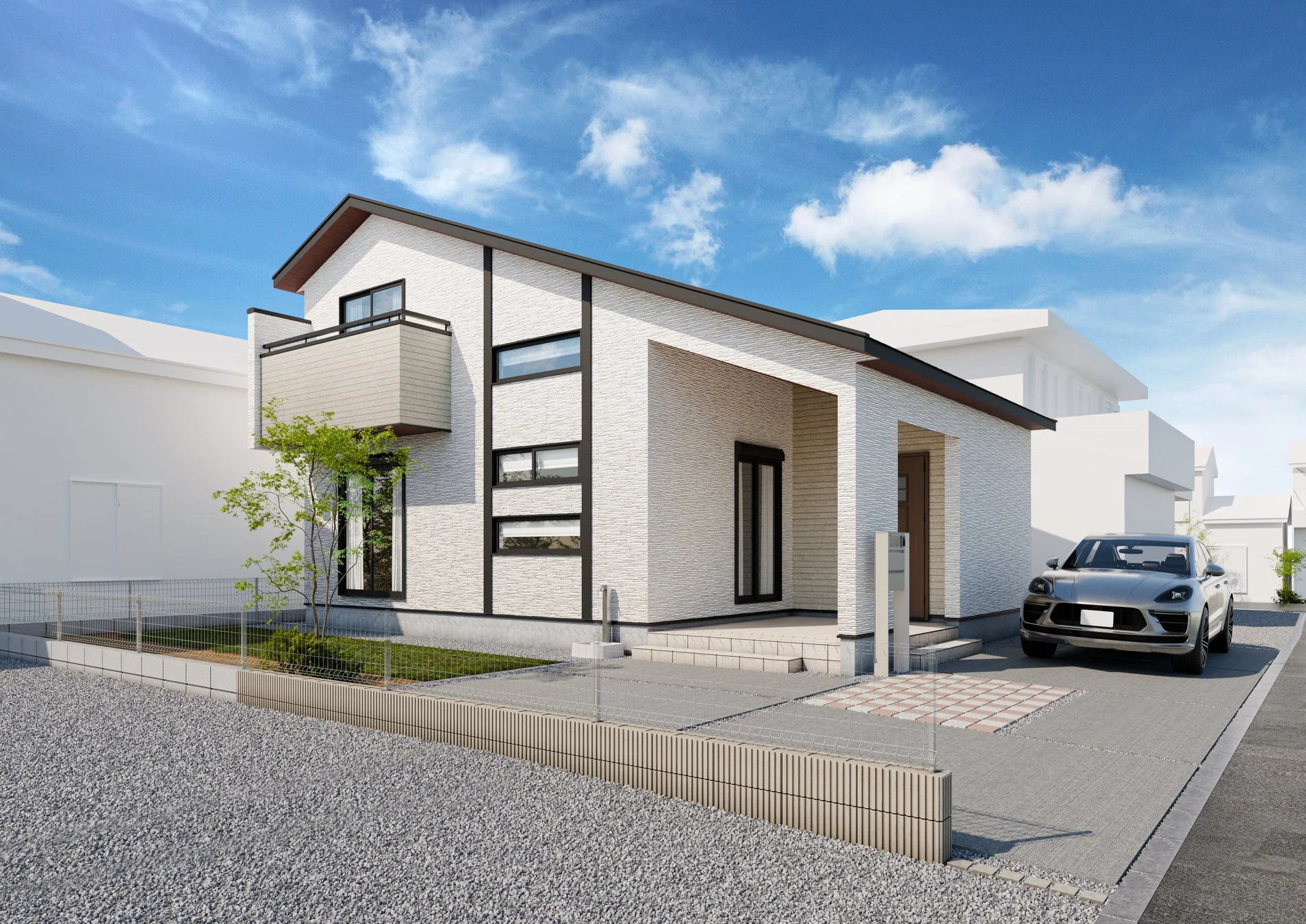 ほぼ平屋 FLAT＋LIFEのモダンな外観