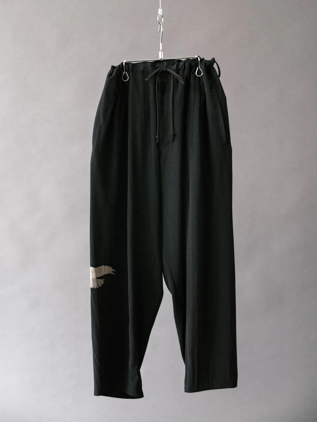 カラス抜染 ウエストヒモパンツ