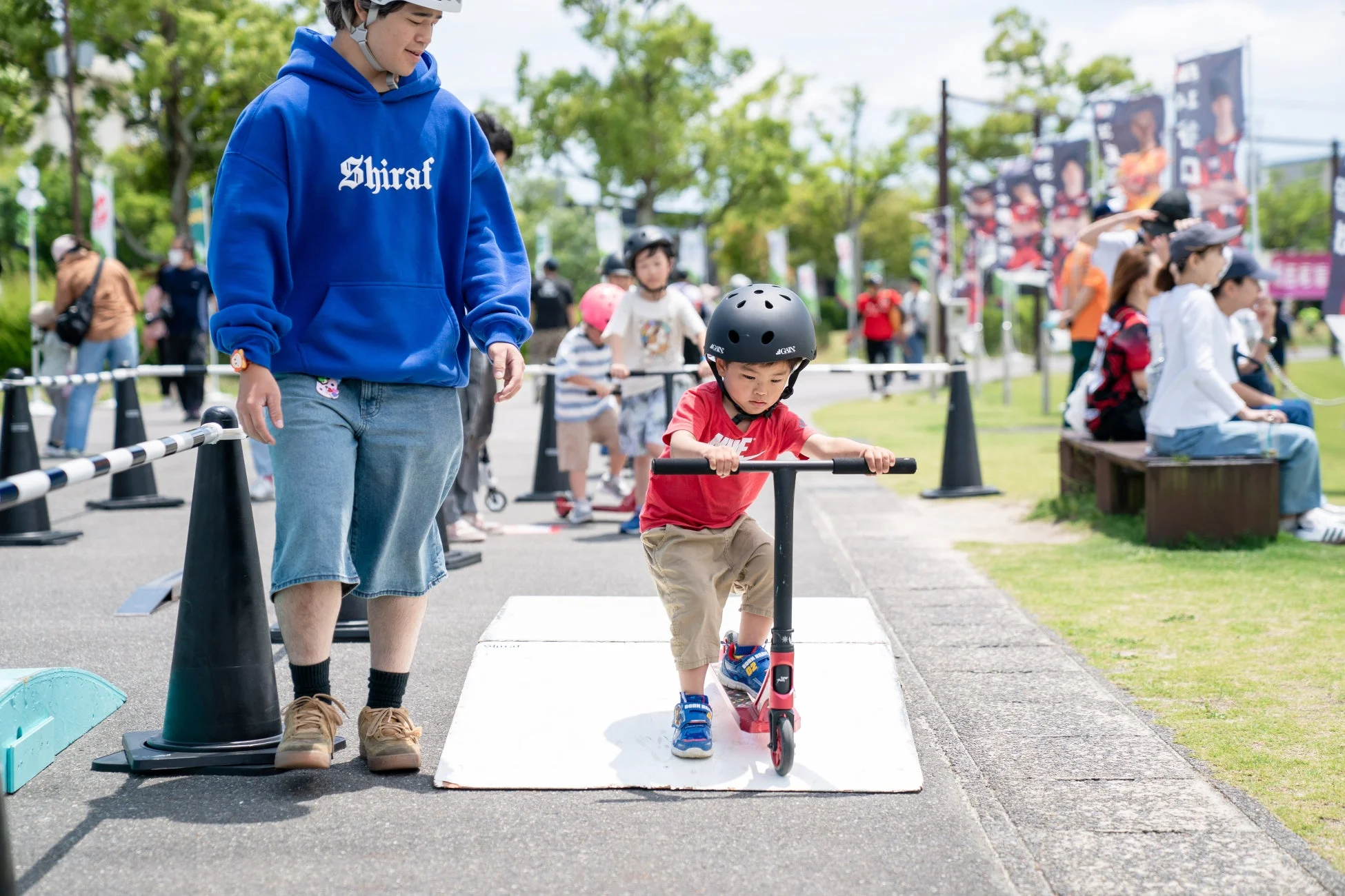 スクーター体験の様子