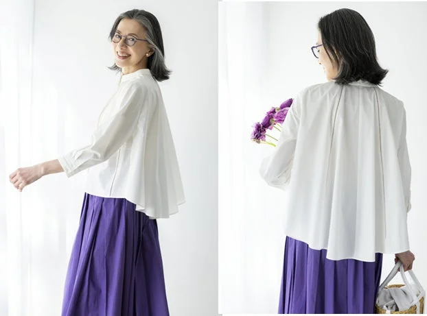 ブラウスの後ろ姿