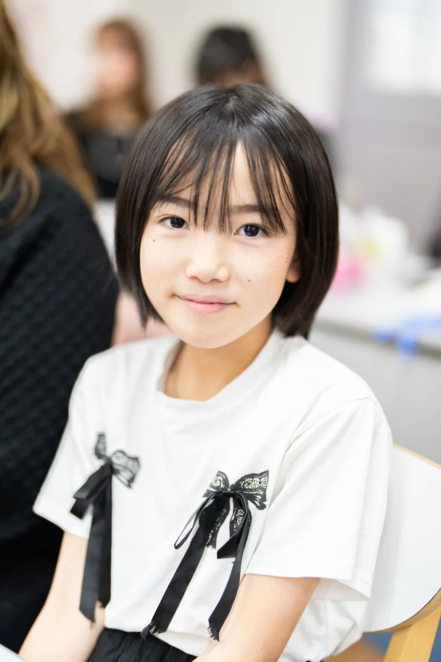 メイク後の子どもの笑顔