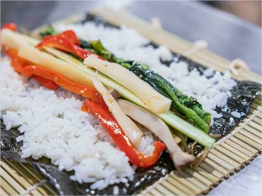 キンパの調理風景