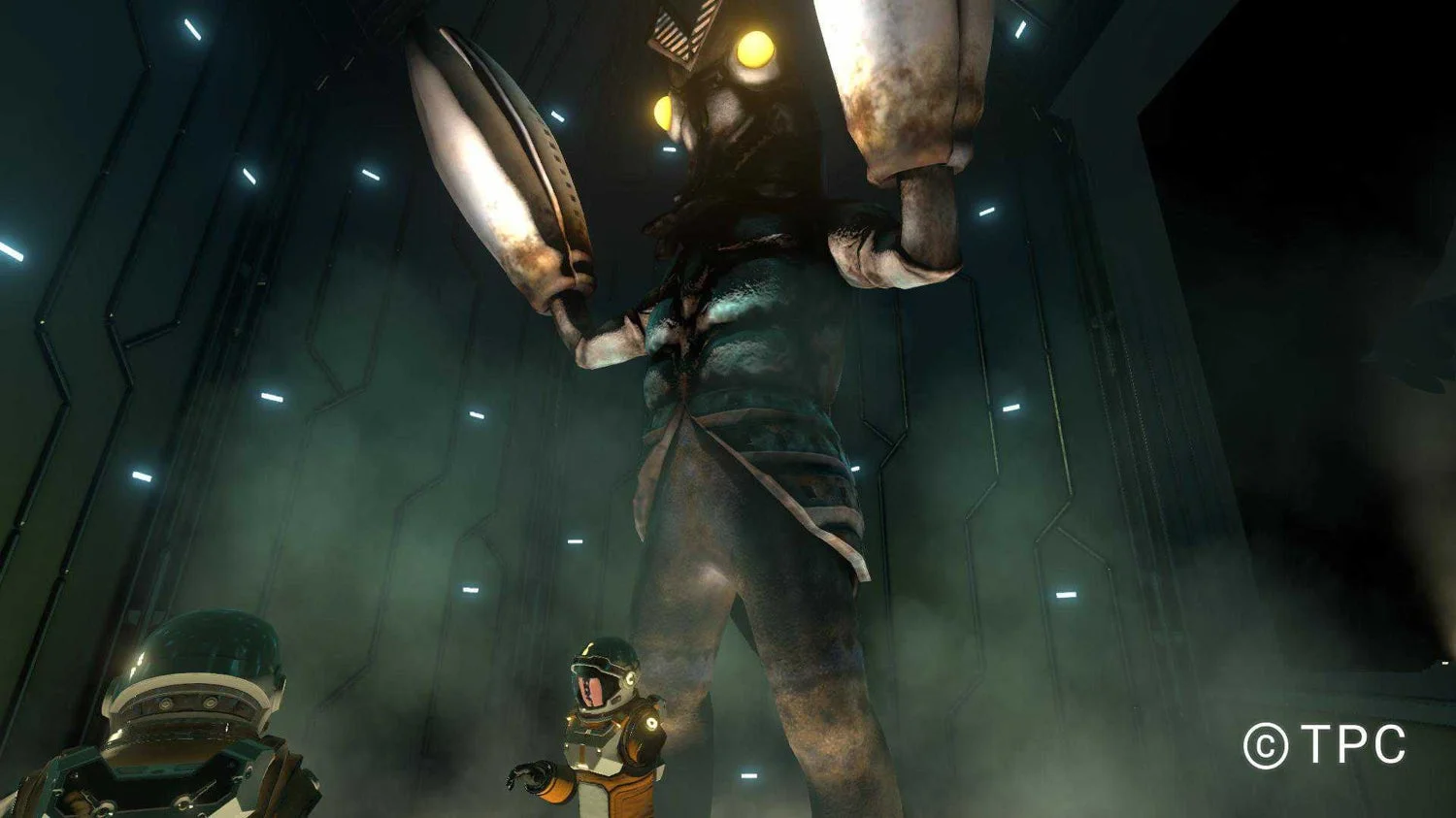 巨大怪獣が展示されている部屋のイメージ