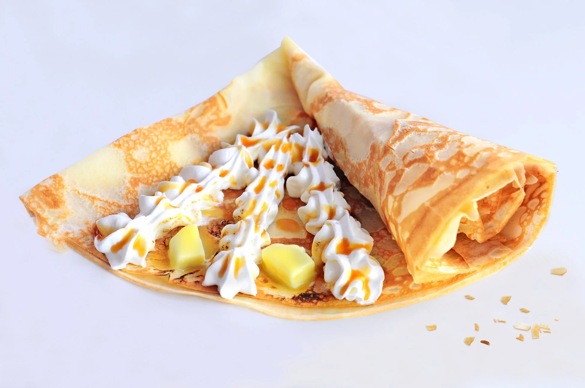 クリームとフルーツのクレープ