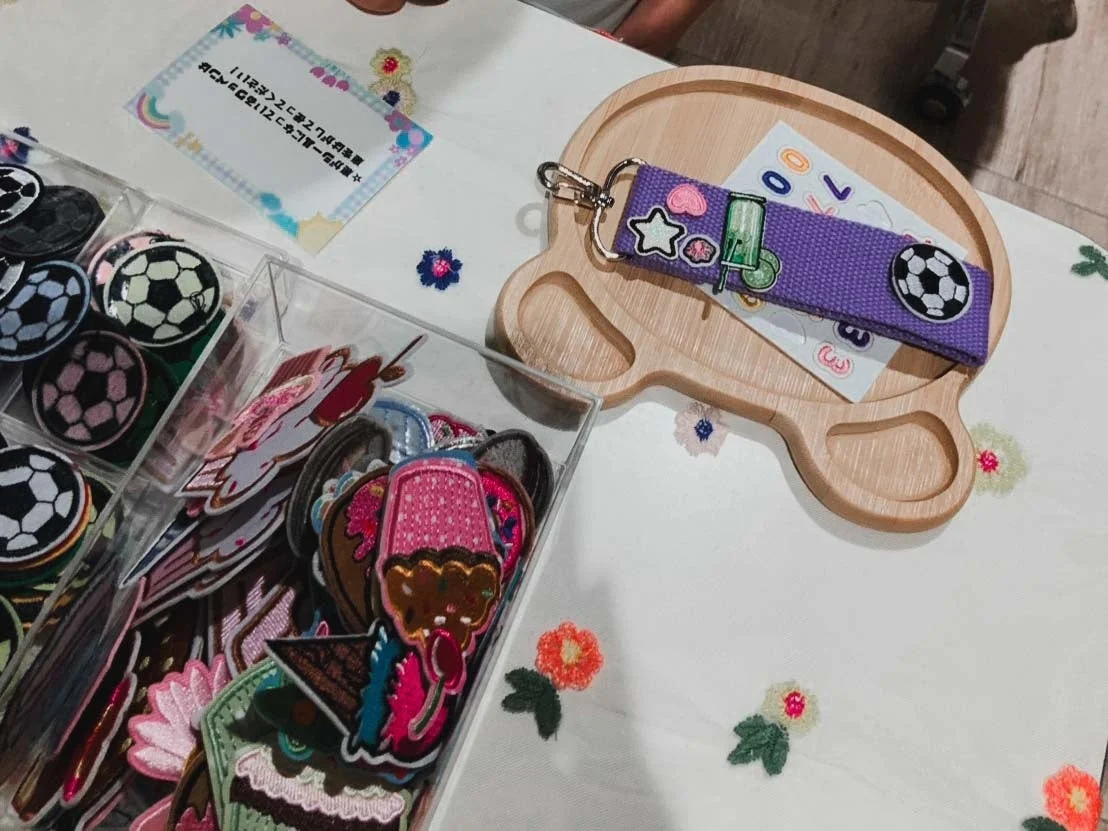 オリジナルワッペン作りの様子