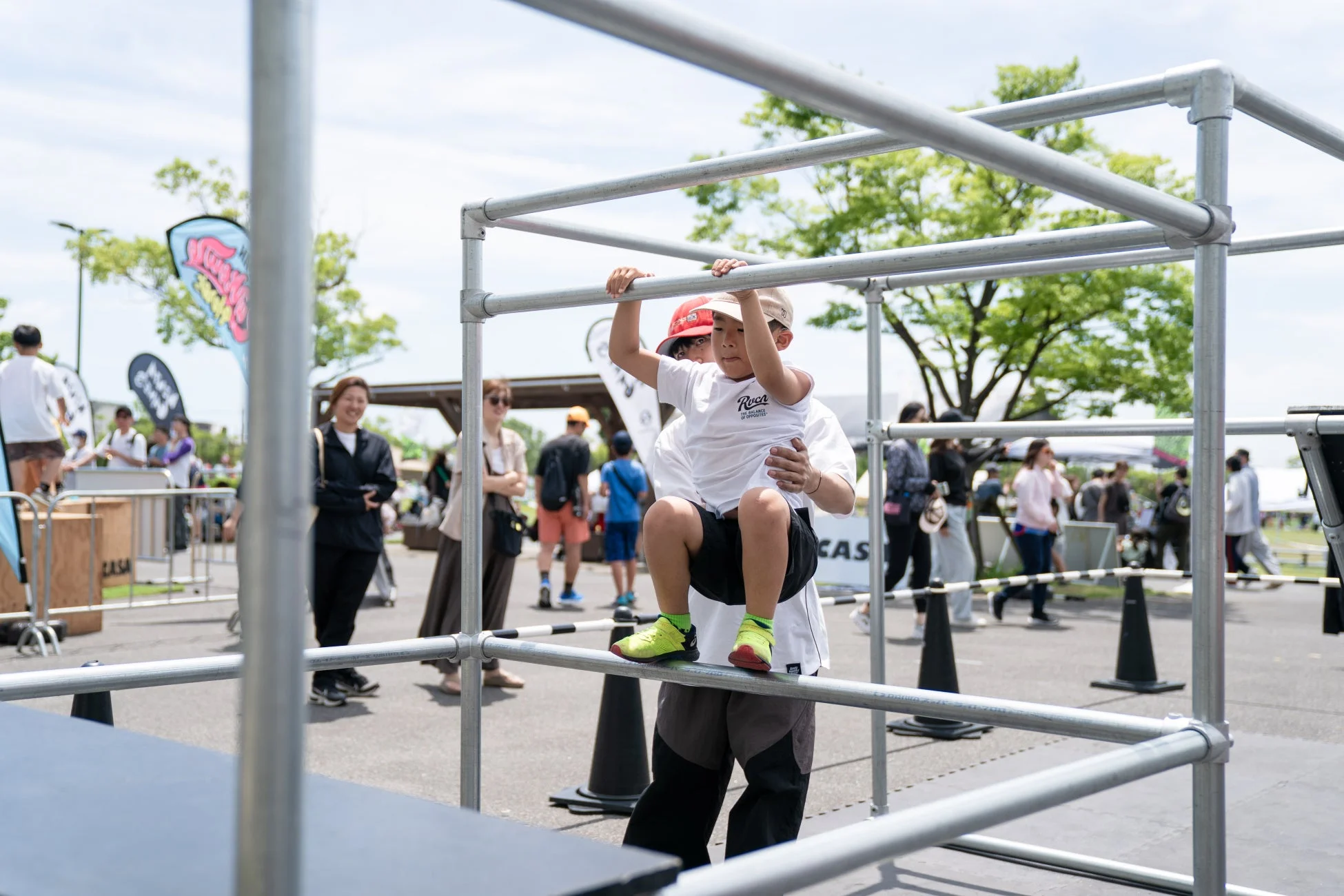 パルクール体験の様子