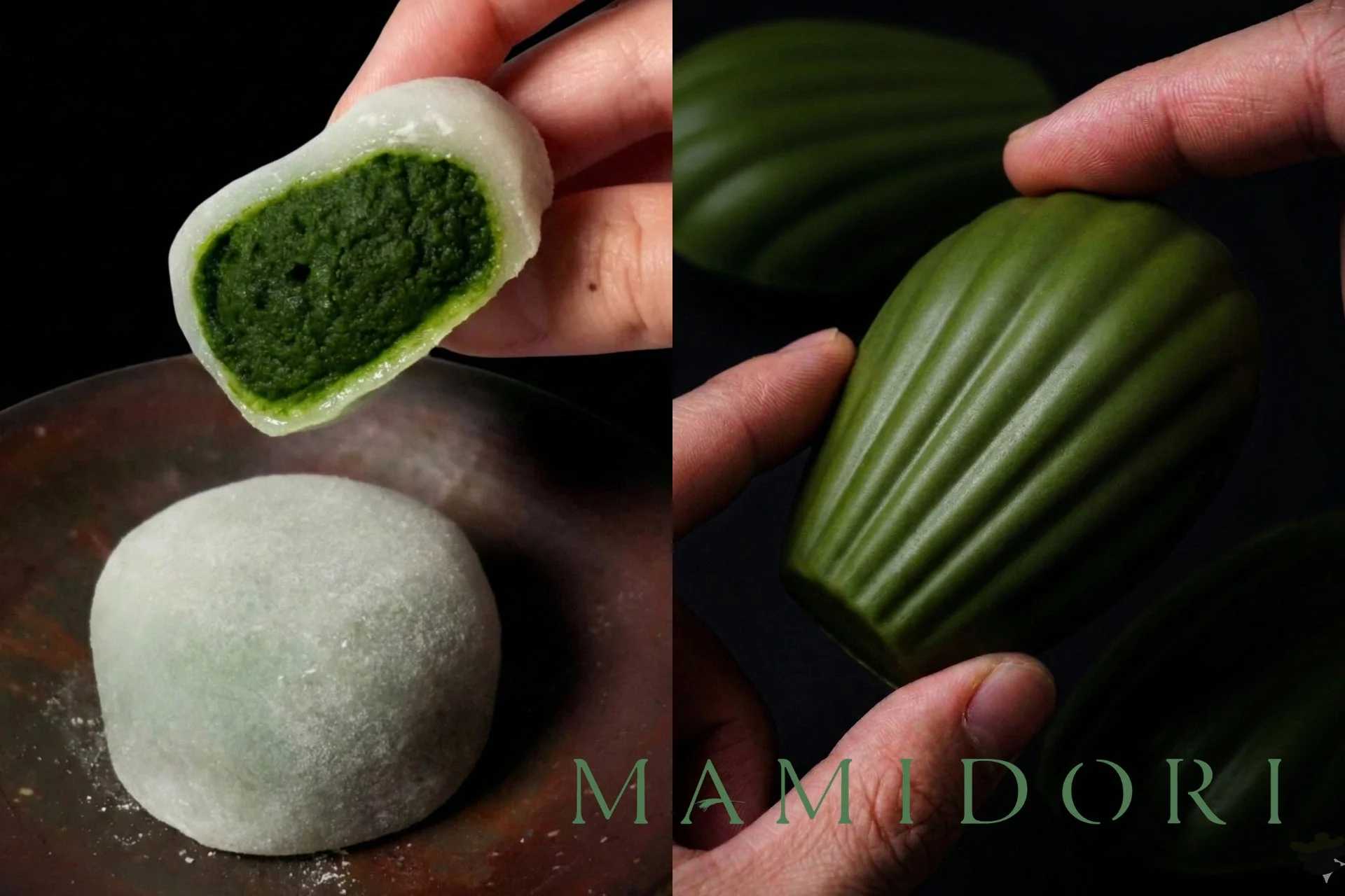 大福と貝殻型のお菓子