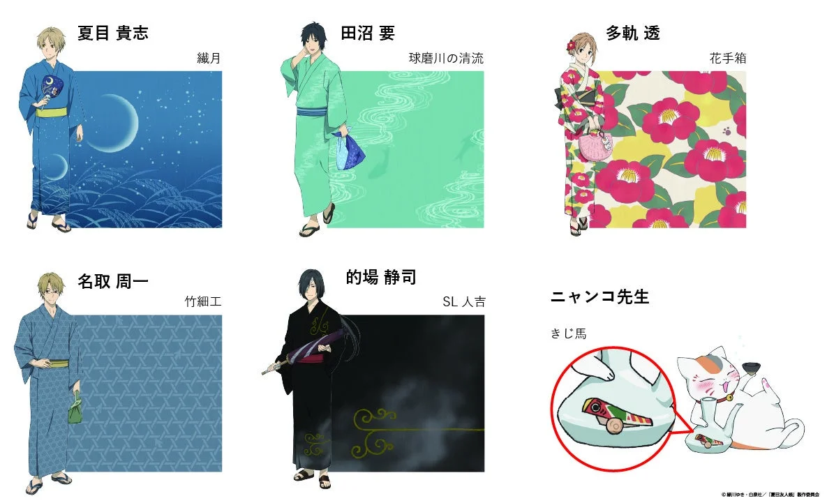 夏目友人帳キャラクターたちの浴衣姿