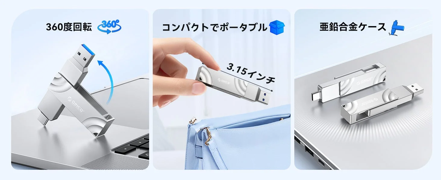 ORICO G201 360度回転デザイン