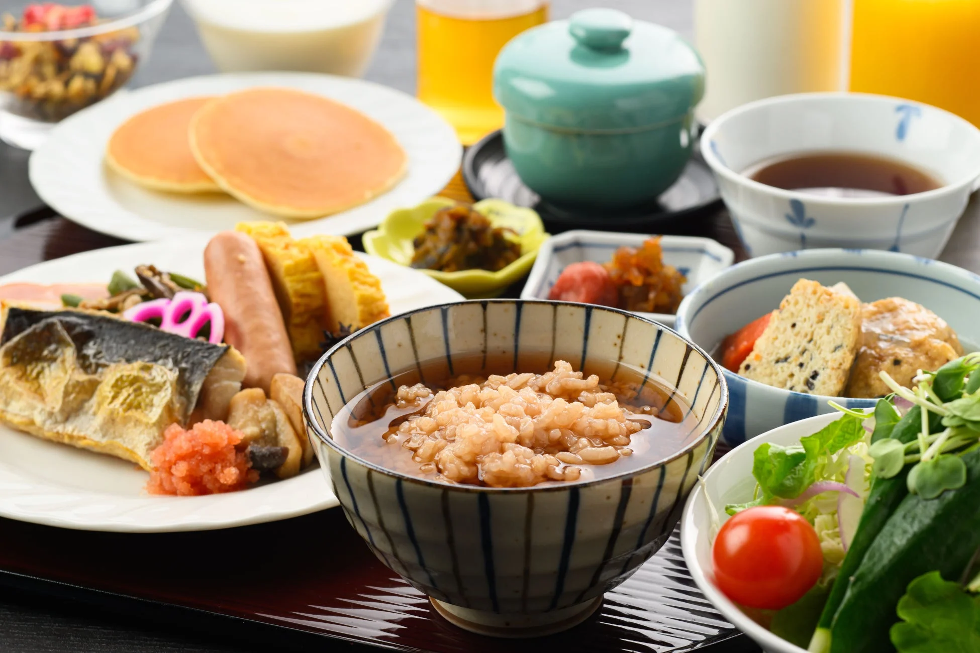 ホテルの朝食ビュッフェ