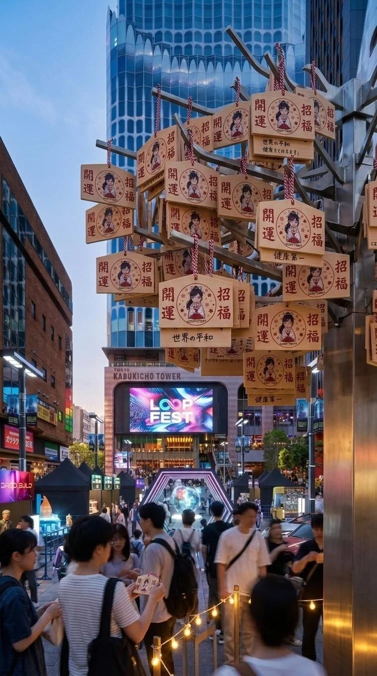 歌舞伎町タワーの絵馬ゾーン