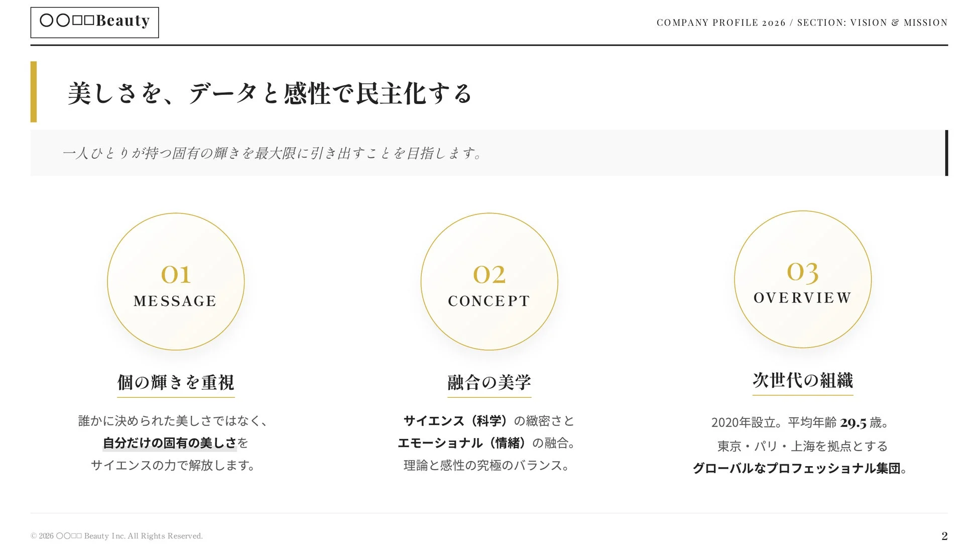 採用説明スライドの例