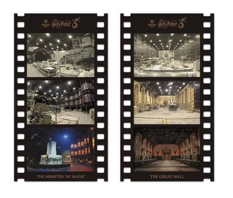 ワーナーブラザース スタジオツアー ロンドンでの「ハリー・ポッター」の撮影セットの制作過程と完成した姿を捉えたもの