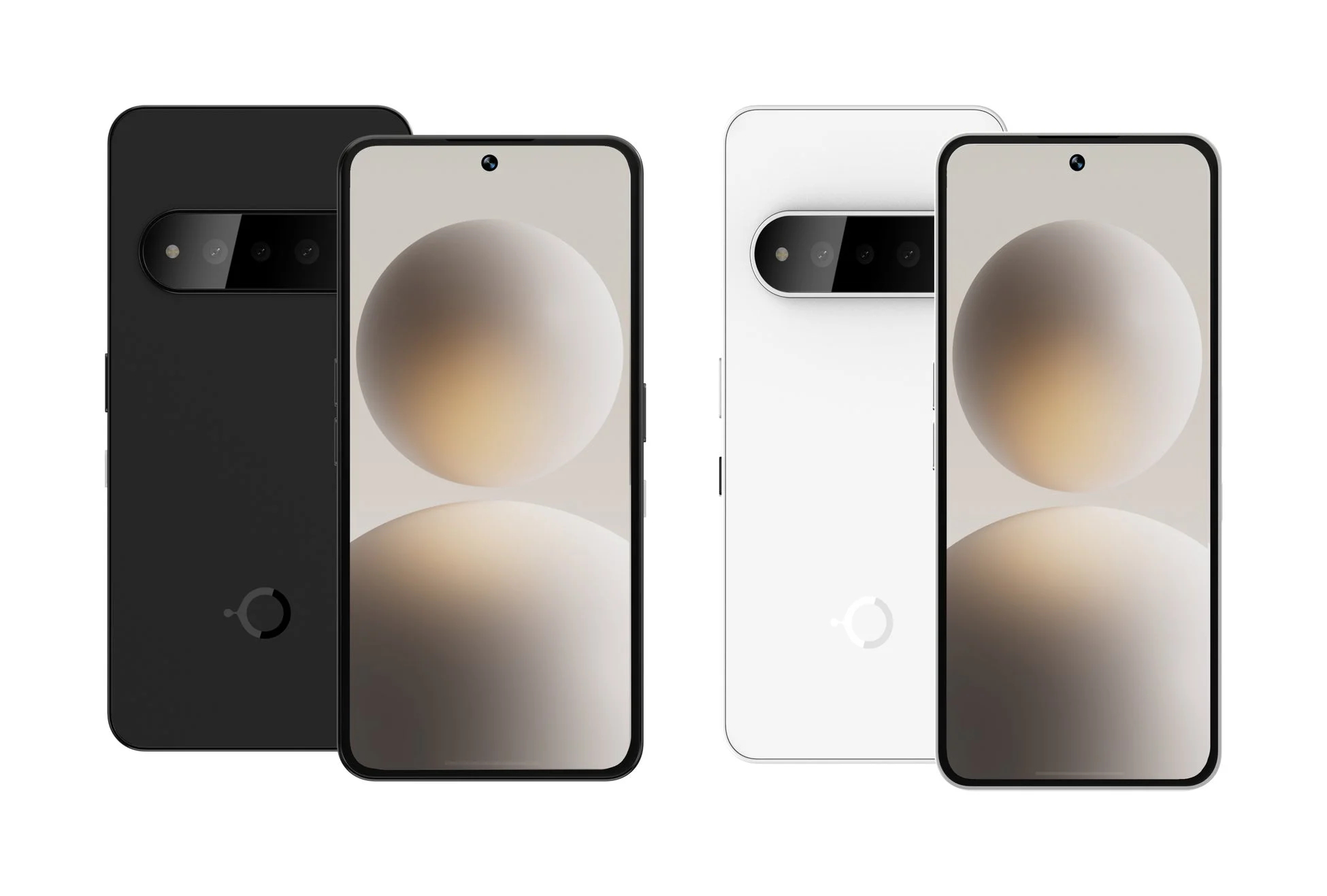 黒と白のNatural AI Phoneの前後画像