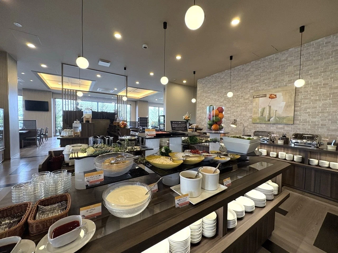 朝食ビュッフェの様子