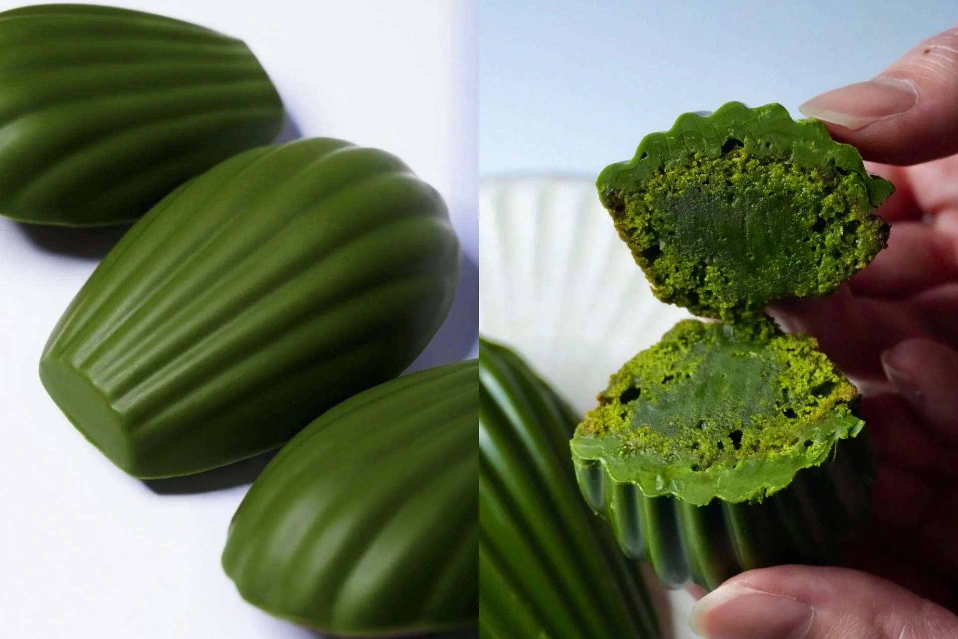 シェル型スイーツの断面