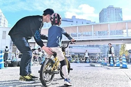 子供の自転車練習