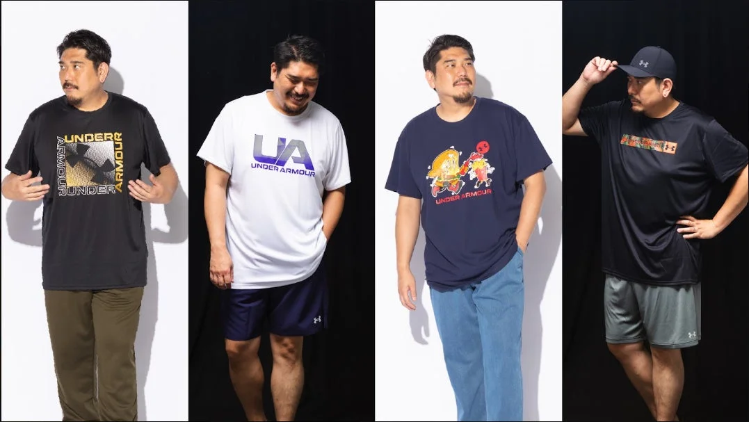 男性モデルがアンダーアーマーのTシャツを着用