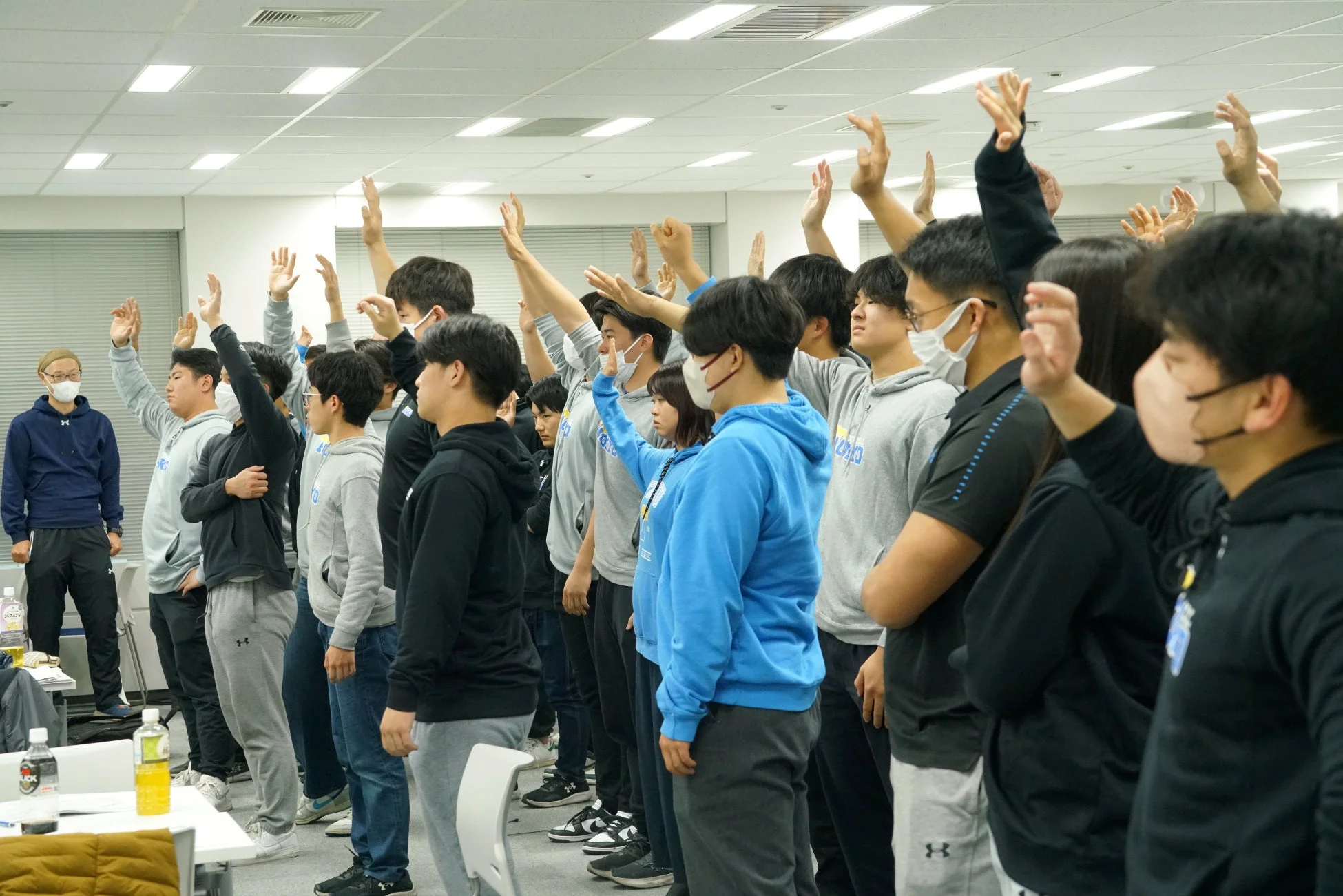 東京大学アメフト部での研修風景