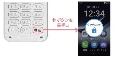 タッチロック機能の説明画像