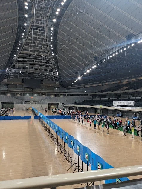 全国身体障害者アーチェリー選手権大会の様子