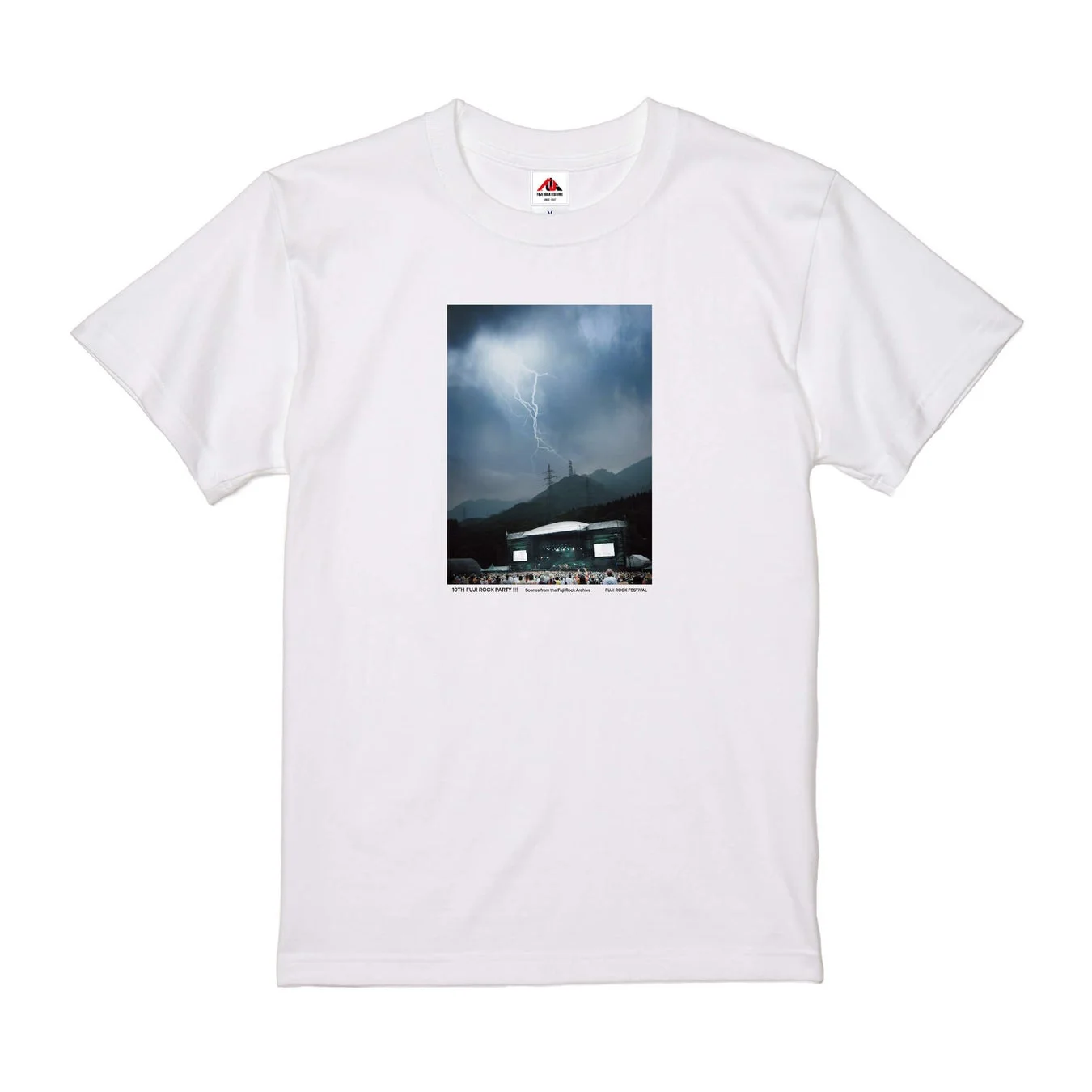 フジロックアーカイブTシャツ(白、雷)