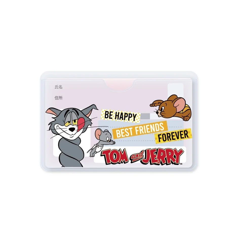 「BE HAPPY」と書かれたトムとジェリーのカードケース