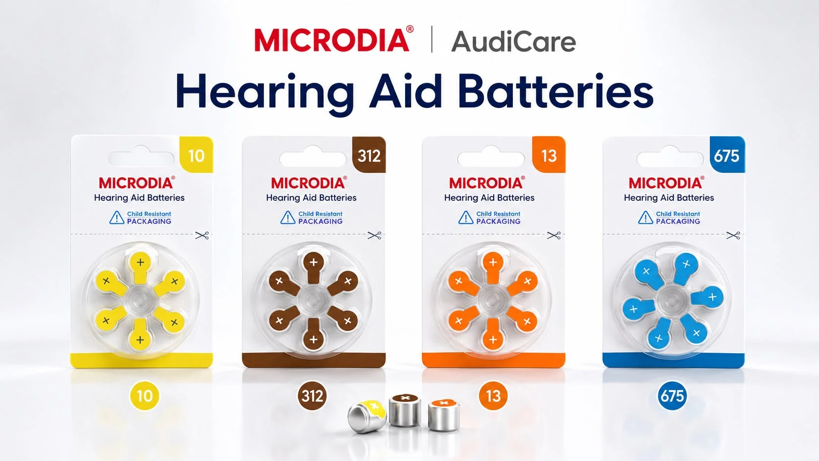 MICRODIA AudiCare Hearing Aid Batteries